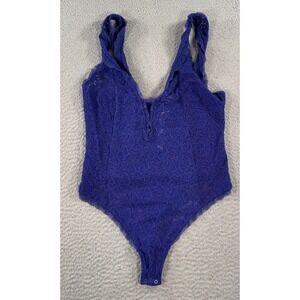 Intimately Free People Bodysuit Womens Medium Purple Knit Stretch